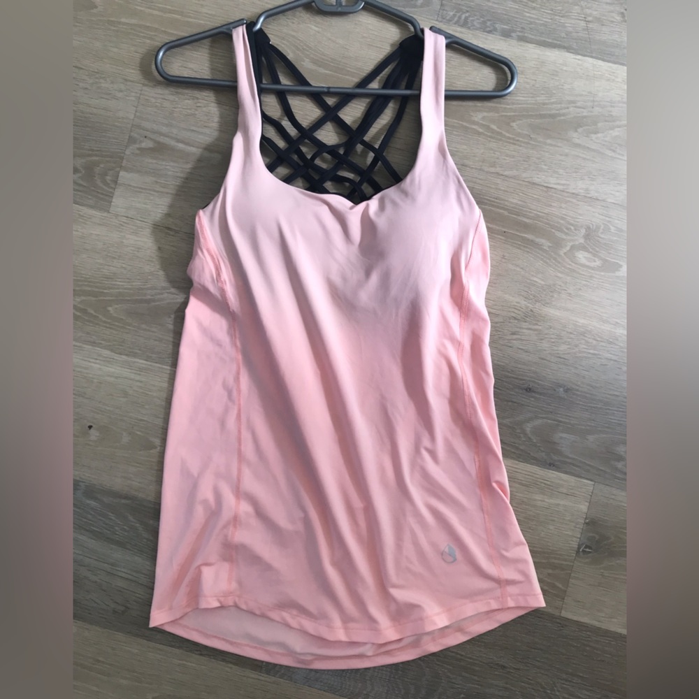 Icyzone Women Work Out Open Back Built In Bra Top